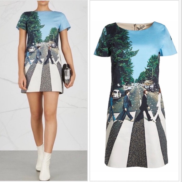 Alice + Olivia Dresses & Skirts - Alice and Olivia X The Beatles "Mani Embellished Abbey Road Dress"